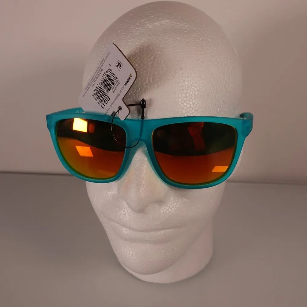 Body Glove Sunglasses Sport Wrap Blue with Orange Mirror Polarized Lens BG11